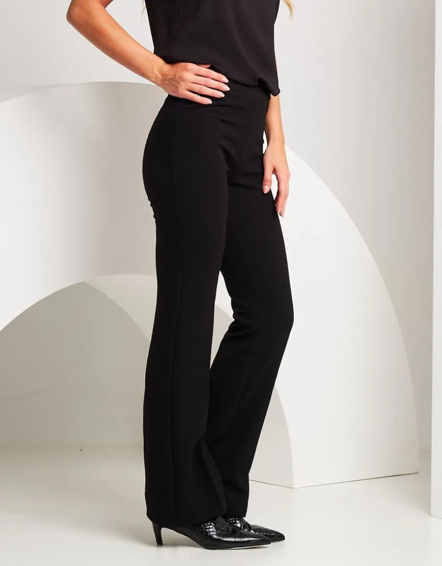 Pantalone a zampetta effetto bouclé