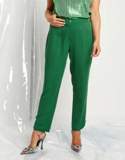 Pantalone con bottoncini in paillettes