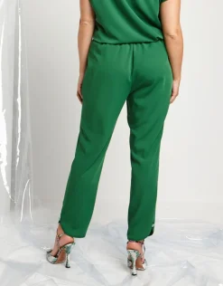 Pantalone con bottoncini in paillettes