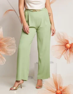 Pantalone con dettaglio in vita