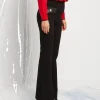Pantalone con ecopelle e bottoni