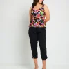 Pantalone con elastico e passante di paillettes