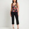Pantalone con elastico e passante di paillettes