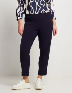 Pantalone con elastico e risvolto