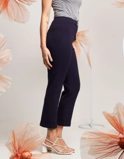 Pantalone con elastico e risvolto