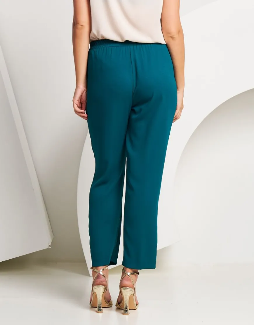 Pantalone con elastico e piega