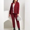 Pantalone con elastico in vita e risvolto