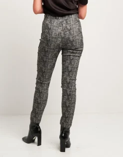 Pantalone con filato in lurex