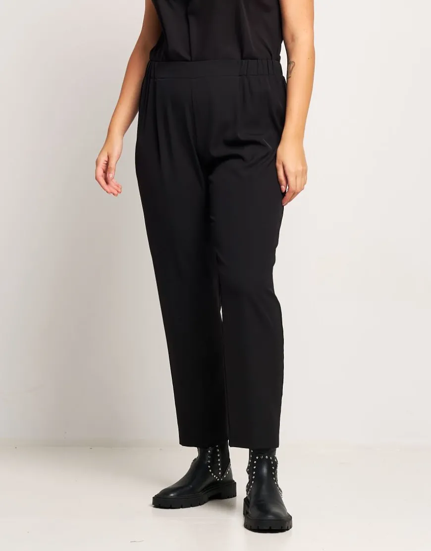 Pantalone con pinces ed elastico