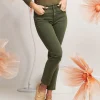 Pantalone con ricamo su tasche