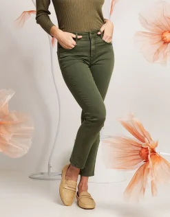 Pantalone con ricamo su tasche