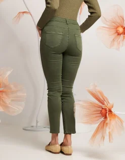 Pantalone con ricamo su tasche
