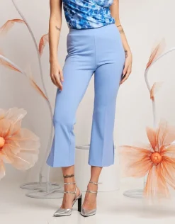 Pantalone cropped con spacchi laterali