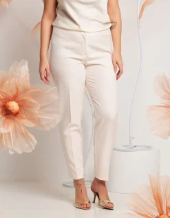 Pantalone dritto con elastico posteriore