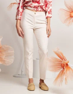 Pantalone dritto con elastico posteriore
