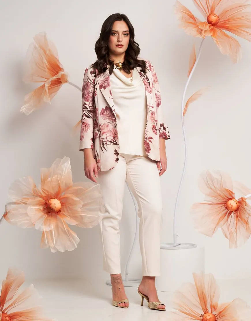 Pantalone dritto con elastico posteriore