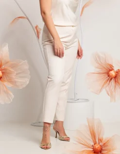 Pantalone dritto con elastico posteriore