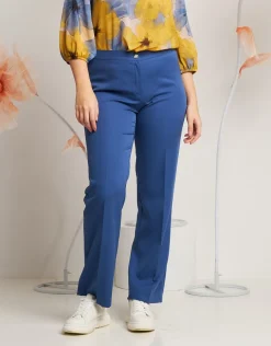 Pantalone dritto in bistretch nuvola