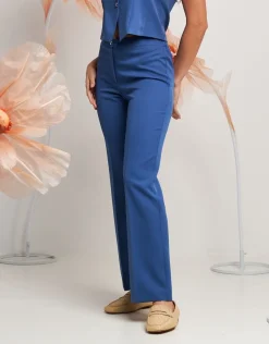 Pantalone dritto in bistretch nuvola