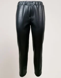 Pantalone effetto ecopelle con cinturino