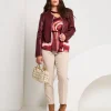 Pantalone effetto velluto con elastico