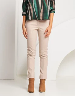 Pantalone effetto velluto con elastico