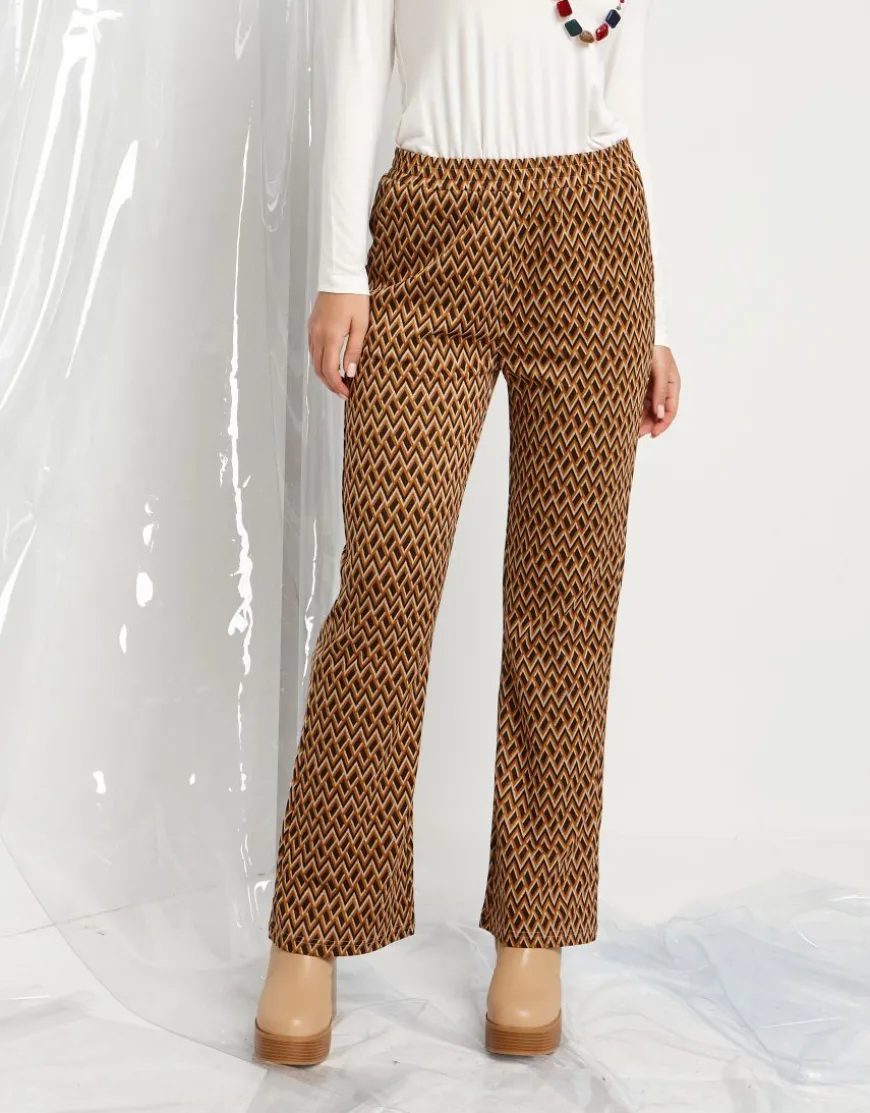 Pantalone fantasia con elastico e tasche