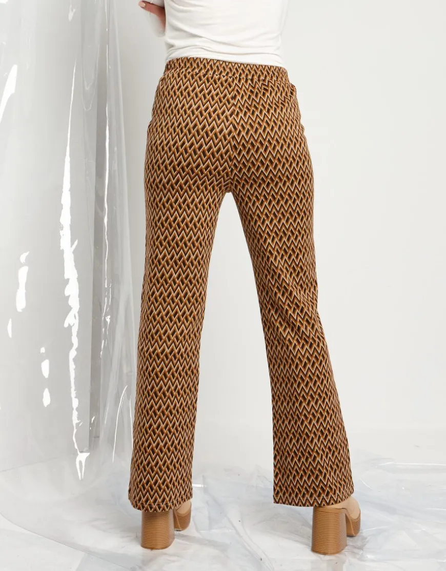 Pantalone fantasia con elastico e tasche