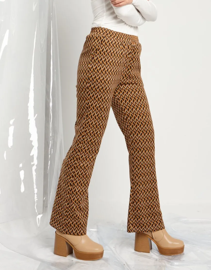 Pantalone fantasia con elastico e tasche
