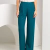 Pantalone gamba dritta smeraldo