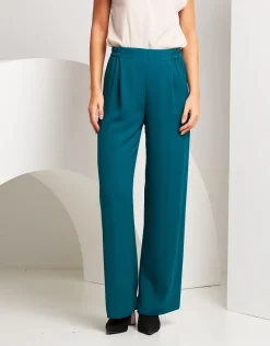 Pantalone gamba dritta smeraldo