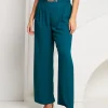 Pantalone gamba dritta smeraldo