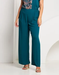 Pantalone gamba dritta smeraldo