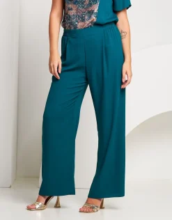 Pantalone gamba dritta smeraldo