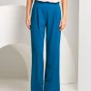 Pantalone gamba larga pavone
