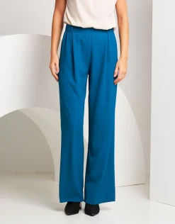 Pantalone gamba larga pavone