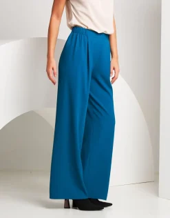 Pantalone gamba larga pavone