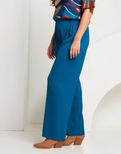 Pantalone gamba larga pavone