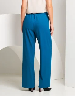 Pantalone gamba larga pavone