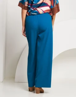 Pantalone gamba larga pavone