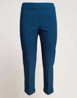Pantalone in bengalina con risvolto