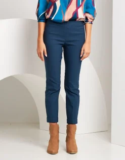 Pantalone in bengalina con risvolto
