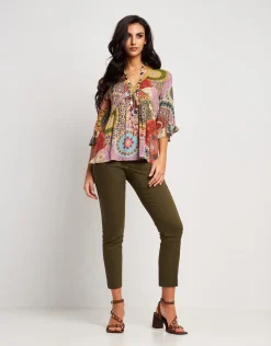 Pantalone in bengalina con elastico
