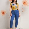 Pantalone in bistretch alla caviglia