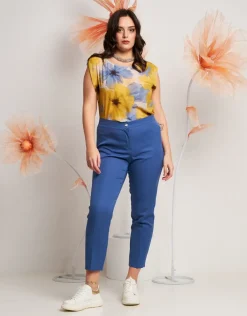 Pantalone in bistretch alla caviglia