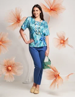 Pantalone in bistretch alla caviglia