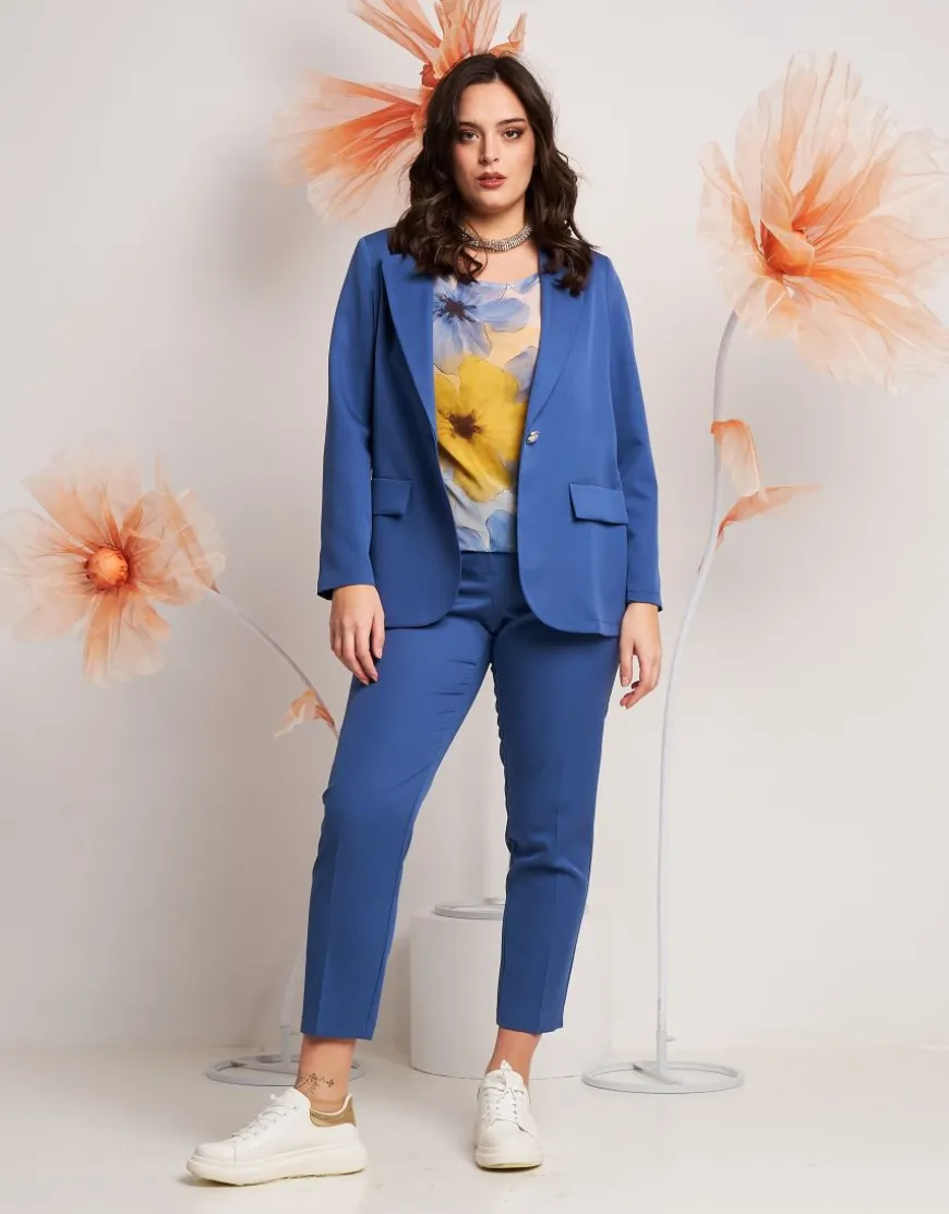 Pantalone in bistretch alla caviglia