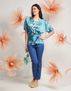 Pantalone in bistretch alla caviglia