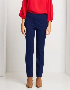 Pantalone in bistretch blu