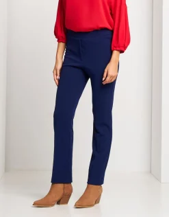 Pantalone in bistretch blu